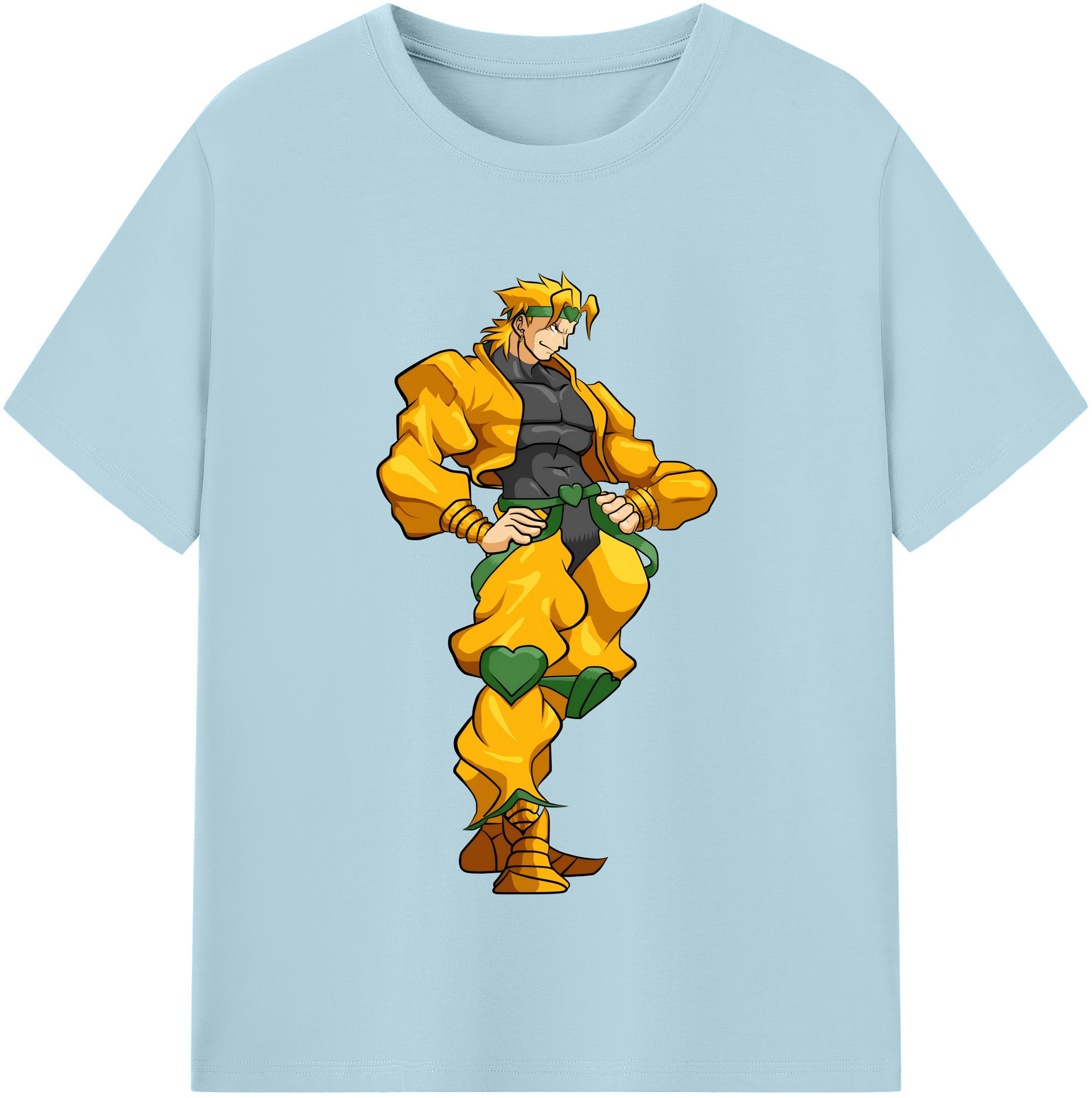（画像用） ジョジョの奇妙な冒険 ディオ?ブランドー JoJo's Bizarre Adventure Dio Brando 綿100％半袖Tシャツ（フロントプリント）